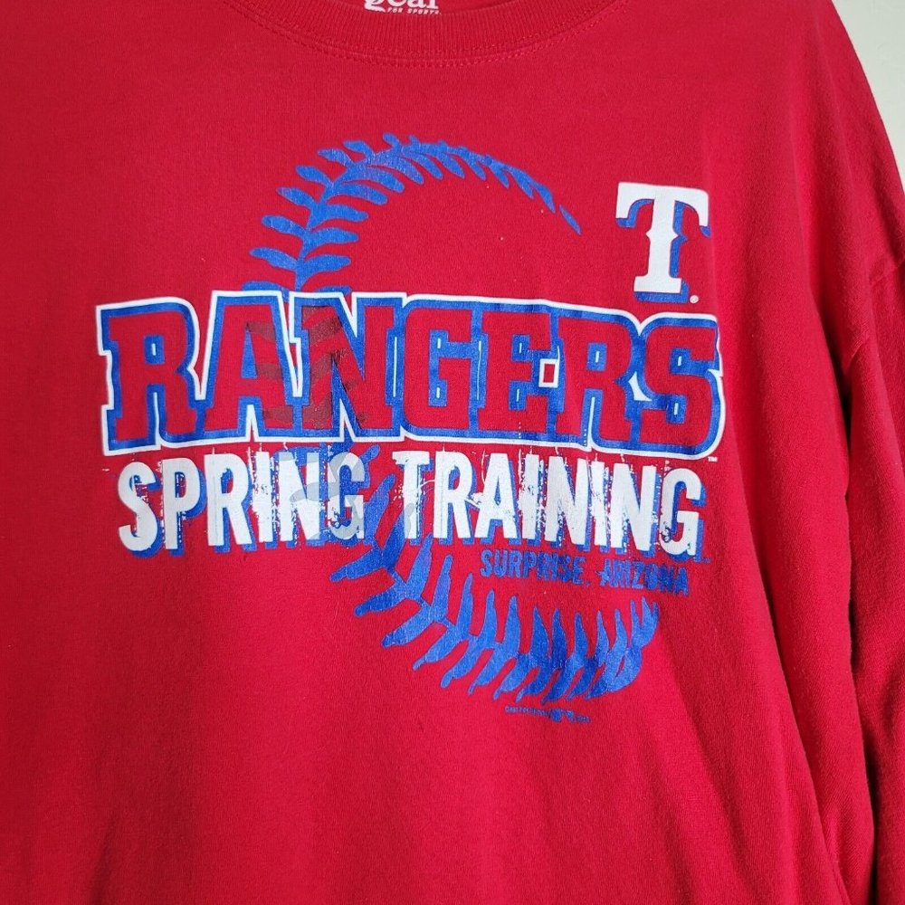 Texas Rangers Spring Training Shirt XL Red Long Sleeve MLB Baseball Arizona Gear